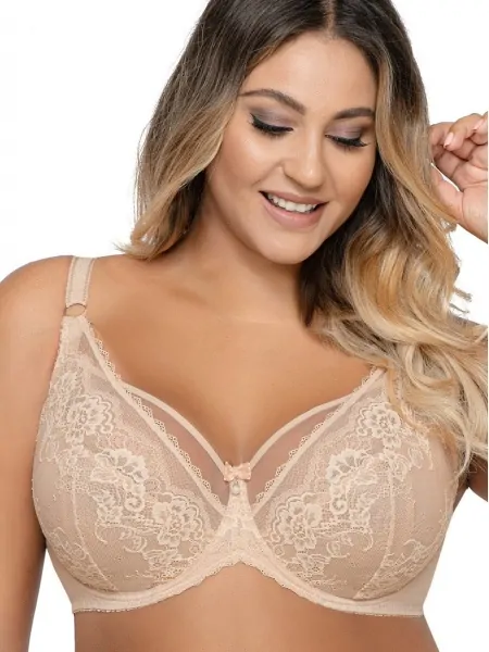 Бежевий мережевий бюстгальтер бралет Ava Venus 1824 Beige Maxi