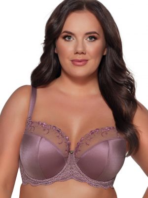 Semi-Soft Floral Embroidery Bra Ava 1030 Orchid