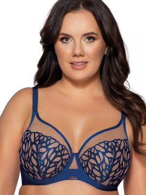 Soft Butterfly Wing Embroidered Bra Ava 2057 Cobalt