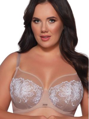 Soft Plus Size Bra with Luxurious Embroidery Ava 2080 Ancient Rose Maxi