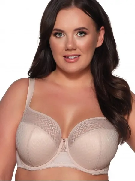 Semi-Soft Plus Size Beige Full Coverage Bra Ava 2102 Beige Maxi