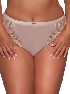 Women's Beige Lace Thong Panties Ava 2106/B Beige