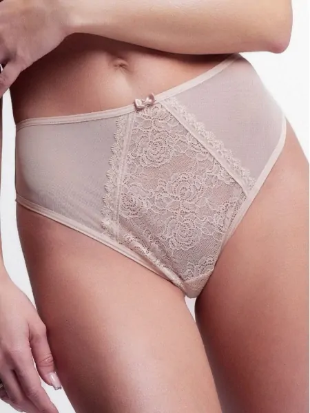 Ava 1396/3 Women's Lace Briefs, Beige