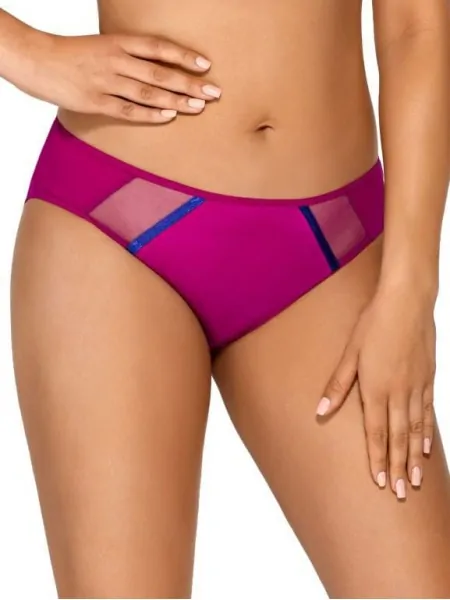 Women's slip-on panties with contrast trim Ava 1923 Fuchsia