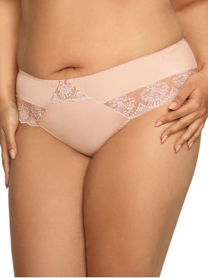Women's slip-on panties with delicate lace Ava 1924 Freesia beige