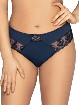 Ava 1924 Navy Blue Embroidered Women's Panty
