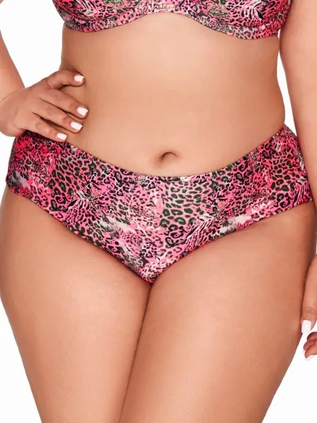Swimsuit bottom - Brazilian beach briefs with leopard pattern Ava SF 217/5 Pink