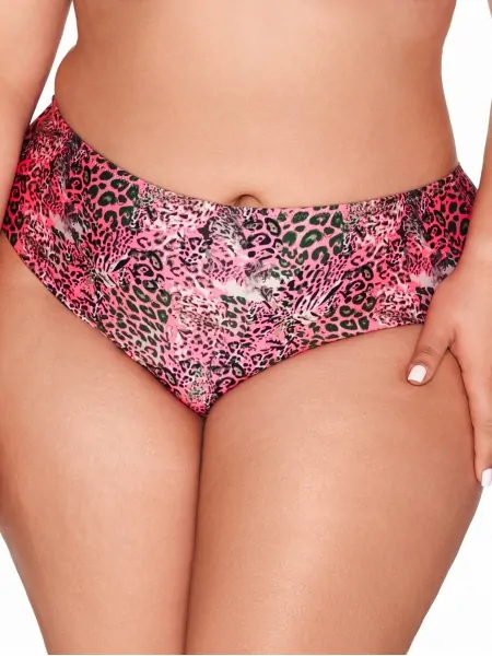 Pink swimsuit bottoms with leopard pattern Ava SF 216/12 Pink