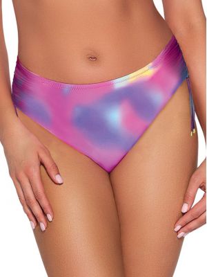 The bottom of the women's swimsuit is multi-colored swimming trunks with a beautiful pattern Ava SF 163/2 Pastel Tie Dye