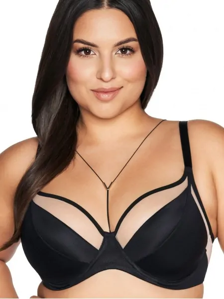 М'який бюстгальтер з тонким декоративним чокером Ava 2136 Black
