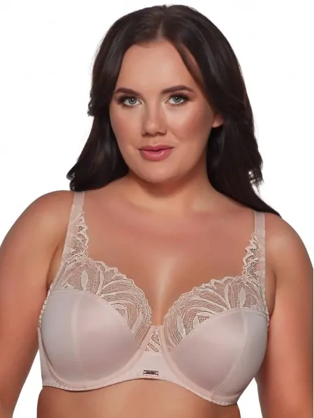 М'який закритий бюстгальтер бежевий з широкими бретелями Ava 2106 Beige Maxi