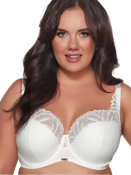 Semi-Soft Charming Lace Bust Bra Ava 2105 Ecru Plus Sizes