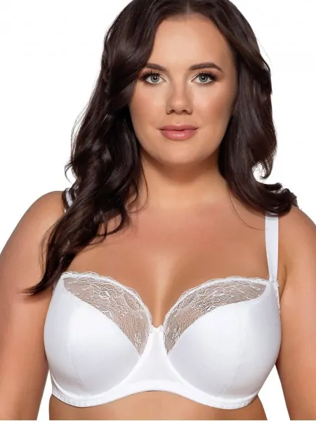 Полумягкий закрытый белый бюстгальтер Ava 2110 White Maxi