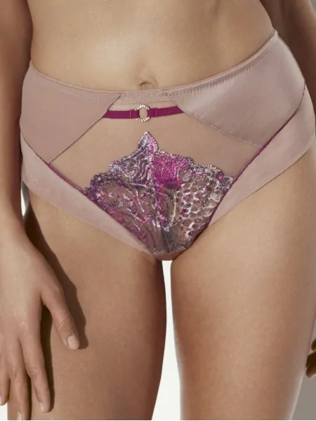 Трусы-бразилианы Ava 2271/B Nude Wine, роскошная вышивка и элегантный дизайн