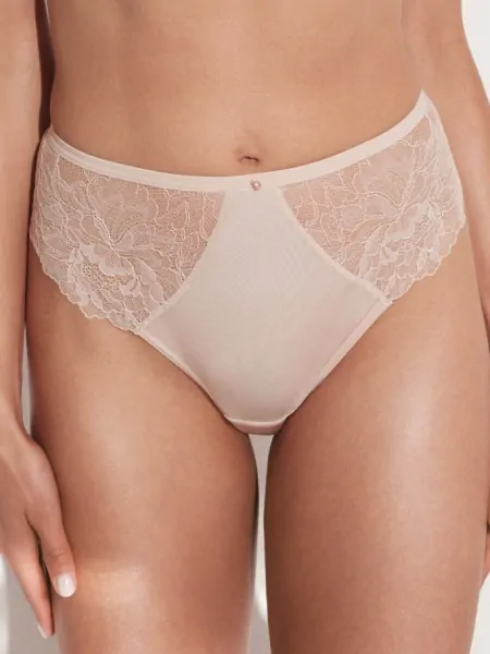 Ava 2315 Beige Women's Briefs, Classic, Lace at the Sides and Back, Beige