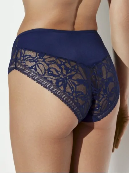 Трусики Ava 2284 Navy Blue з мереживною спинкою