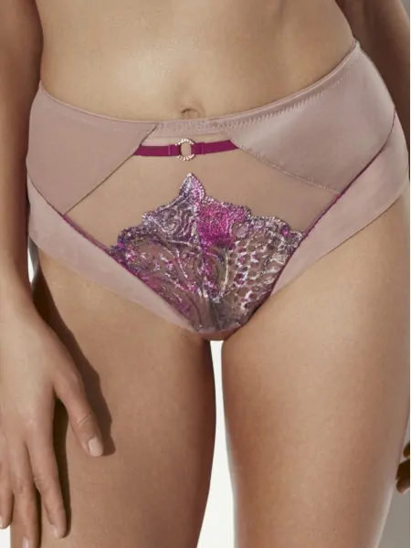 Трусики женские Ava 2271 Nude Wine, роскошная вышивка и элегантный дизайн