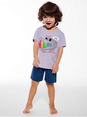 На картинке изображено - Двухцветная пижама / домашний комплект для мальчика Cornette 473/115 Hungry (92-128) | фото 1