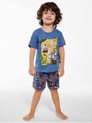 На картинке изображено - Пижама / домашний комплект с "пиратским" узором для мальчика Cornette 789/112 Pirates (92-128) | фото 1