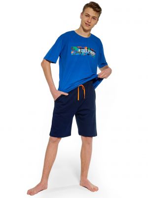 На картинке изображено - Детская мягкая хлопковая пижама / домашний комплект для мальчика подростка Cornette KR 500/38 State of mind | фото 1