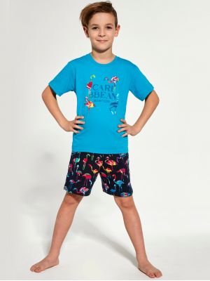 На картинке изображено - Детская летняя хлопковая пижама / домашний комплект для мальчика Cornette 790/99 Caribbean 140-164 | фото 1