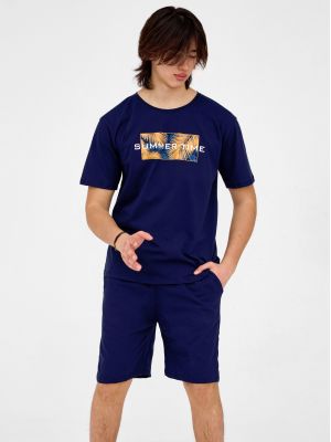 На картинке изображено - Хлопковая однотонная пижама / домашний комплект для юноши Cornette 500/45 Summer Time (164-188) | фото 1