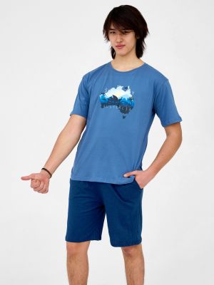 Two-Tone Teen Boy's Cotton Pajama/Loungewear Set Cornette 500/47 Sydney (Size 164-188)