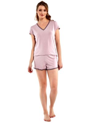 Women's pajamas / home set made of delicate micromodal with small polka dots Cornette KR 861/26 Michelle