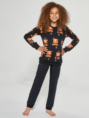 На картинке изображено - Мягкая пижама для маленькой девочки из качественного хлопка с забавными мишками Cornette Girl Dr 996/148 Bear  | фото 1