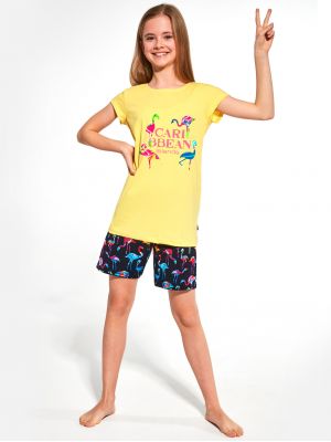 На картинке изображено - Мягкая хлопковая пижама / домашний комплект с ярким принтом для девочки подростка Cornette KR 788/93 Caribbean | фото 1
