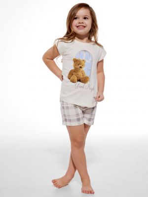 На картинке изображено - Хлопковая пижама с узором плюшевого мишки для девочки Cornette 788/105 Good Night (140-164) | фото 1