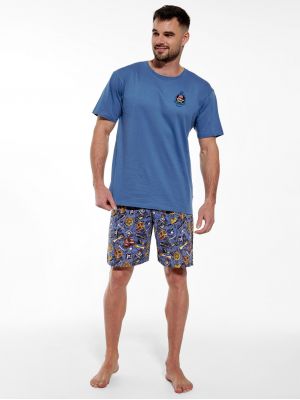 Men’s Quality Cotton Pirate Print Pajama Set: Tee and Shorts Cornette KR 326/156 Pirates 2