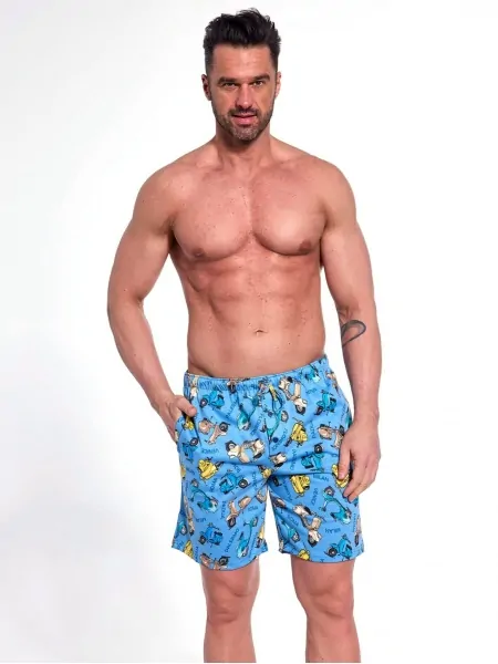text_img_altMen's Cotton Home Shorts with Pattern - Short Sleep Shorts Cornette 698 W/25text_img_after1