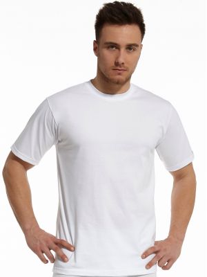 На картинке изображено - Мужская белая футболка Cornette Young 170-182 | фото 1