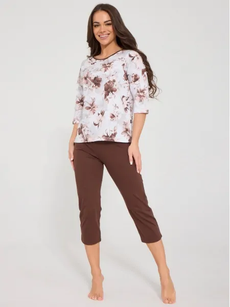 Women's Pyjama Cornette DR 147/499 Ashley – 7/8-Length Sleeves and Trousers