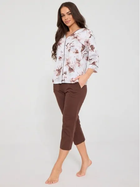 Women's Pyjama Cornette DR 162/498 Simone – Button-Up Top