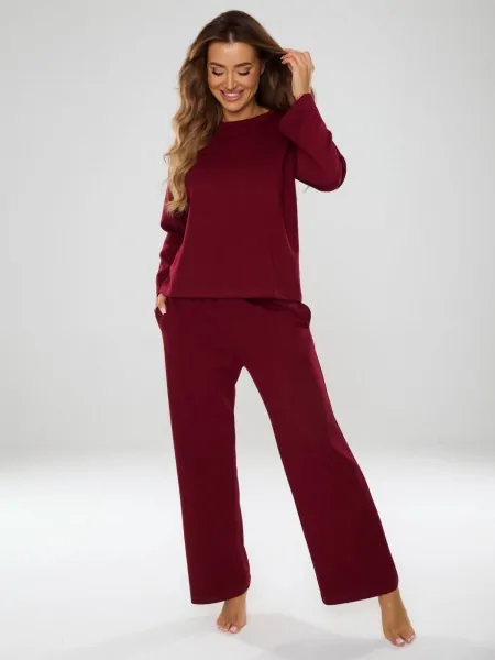Women's long loose home / sports set with pockets De Lafense 886 Butter