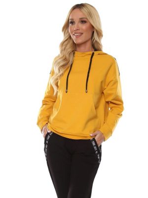 text_img_altWomen's cotton tracksuit: hooded sweatshirt and pants with pockets De Lafense Just 496text_img_after1