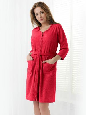 Women's terry bathrobe with sleeves 3/4 Dorota FR-079
