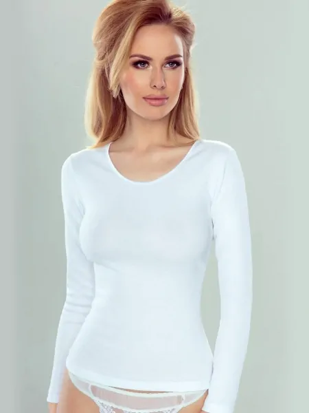 Жіноча класична бавовняна футболка з довгим рукавом Eldar Irene plus