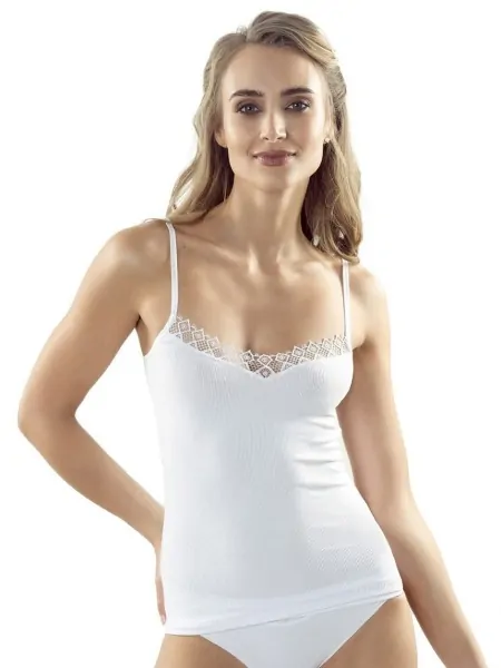 Women's fitted ribbed viscose tank top with thin straps Eldar Nastia