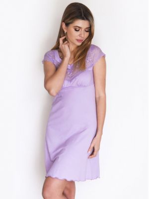 На картинці зображено - Жіноча коротка нічна сорочка / домашня сукня з ніжної віскози Eldar Omena | фото 1