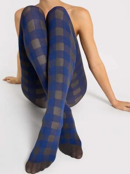 text_img_altFiore Indigo 40 DEN Checked Tights, Large Check, Blue and Graphitetext_img_after1