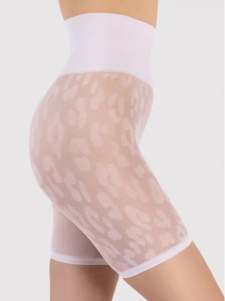 Women's Shaping Leopard Print Biker Shorts Fiore M0012 Cristina