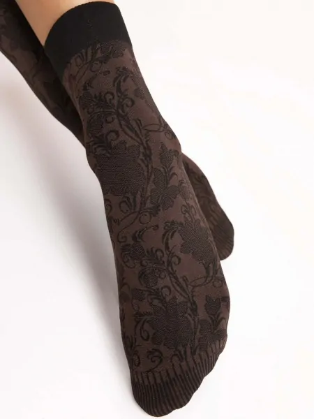 Fiore Mimosa 40 DEN Women's Socks, Floral Pattern