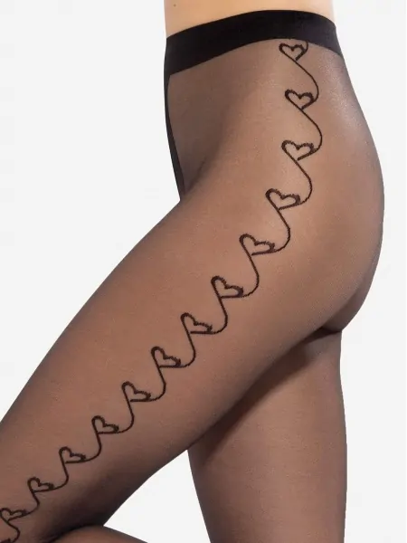 Tights with a pattern of hearts in the form of a garland Gatta Lovely 20 / 11 - 20 DEN