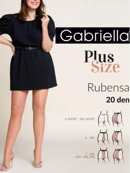 Жіночі колготки 20 DEN великих розмірів Gabriella Rubensa 6 / 2XL