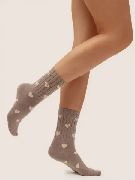 Gabriella GB004 Socks with 38% Cashmere, Hearts