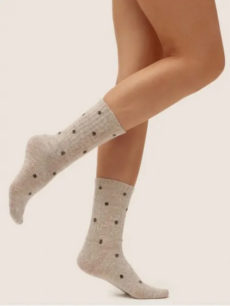 Gabriella GB005 Socks with 43% Merino Wool, Polka Dot