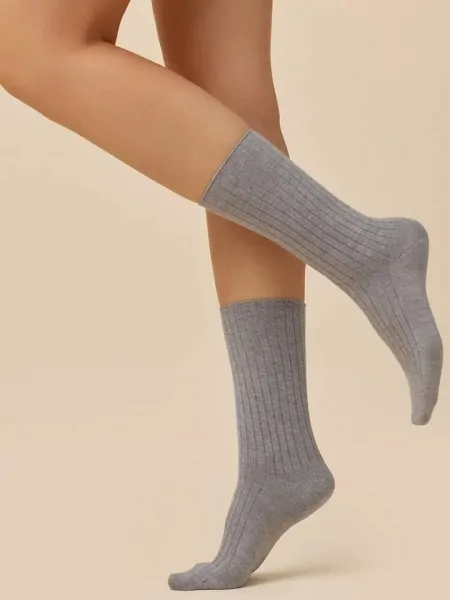 Gabriella GB012 Socks with 38% Cashmere, Ribbed